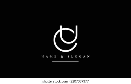 UC, CU, U, C abstract letters logo monogram