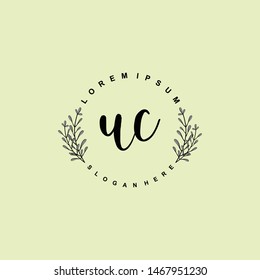 UC Initial beauty floral logo template