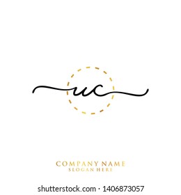 UC Initial handwriting logo template