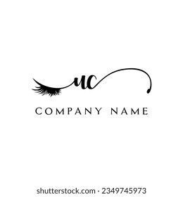 UC inicial Logotipo lash logo eyelector moderno