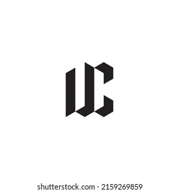 UC initial logo letters in high quality professional design that will print well across any print media