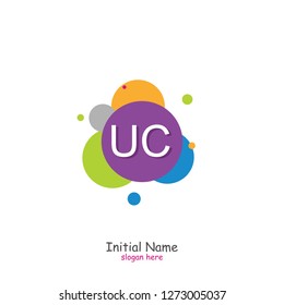 UC Initial logo template vector