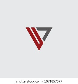 uc initial logo  triangle  design vector