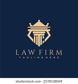 UC initial monogram logo for lawfirm vector design