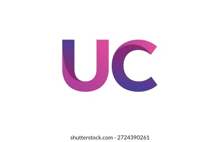 UC Letter Gradient Monogram Logo for Modern Business Branding