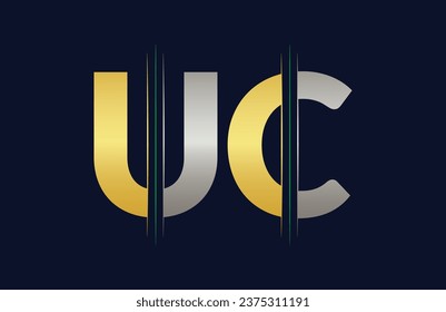 UC Letter logo design vector template.