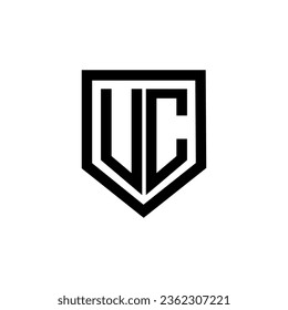 UC letter logo design with white background in illustrator. Vector logo, calligraphy designs for logo, Poster, Invitation, etc.