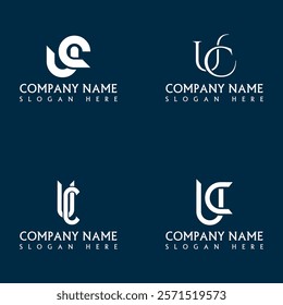 UC letter logo set design