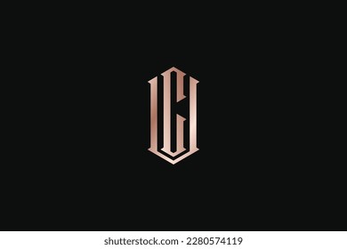 UC letter minimal with golden typography minimal brand logo design, uc retro logo, uc lettering design