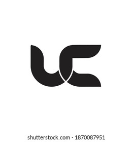 uc letter modern logo design