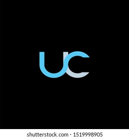 UC Letter monogram with abstrac concept style design