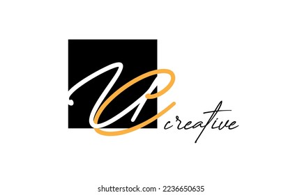 UC letters creative modern font logo design