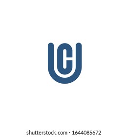 uc logo design vector sign template