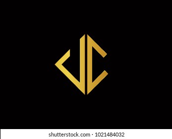 UC square shape Gold color logo