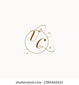 UC uniquely wedding logo symbol of your marriage and you can use it on your wedding stationary
