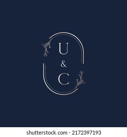 UC wedding initial logo letters in high quality professional design that will print well across any print media