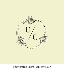 UC wedding initial logo letters in high quality professional design that will print well across any print media