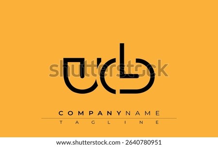 UCB abstract letter design. Modern Business Logo Design With Abstract Typography and Contemporary Style