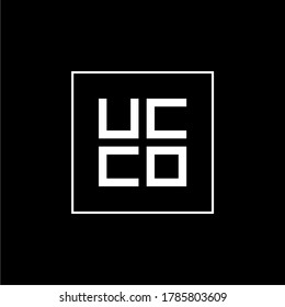 ucco / ucc0 initial logo monogram, and can be editable