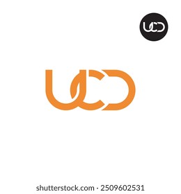Design de Monograma de Letra de Logotipo UCD