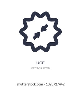 uce icon on white background. Simple element illustration from UI concept. uce sign icon symbol design.