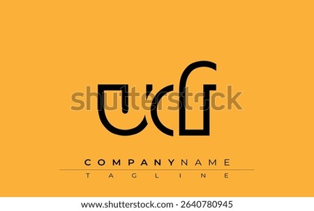 UCF abstract letter design. Modern Business Logo Design With Abstract Typography and Contemporary Style