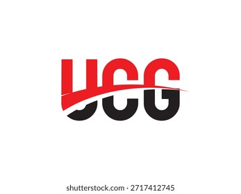 Letras UCG aisladas sobre fondo blanco, logotipos de Vector