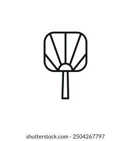 Uchiwa Fan icon. Simple Uchiwa Fan icon for social media, app, and web design. Vector illustration.