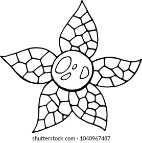 Uchuva coloring page. Line art for coloring books for adults. Tropical and exotic fruit vector illustration.