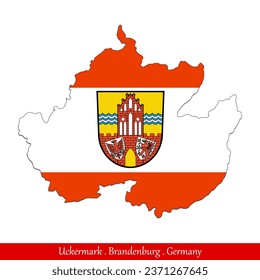 Uckermark Flag - Brandenburg, Germany (EPS)