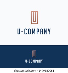 Ucompany Letter Frame Building Logo Stock Vector (Royalty Free ...