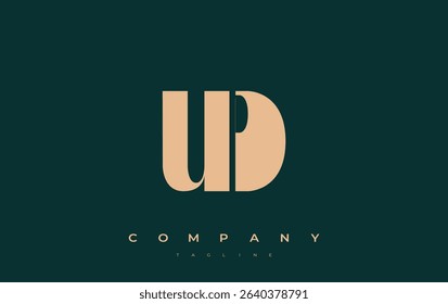 UD Abstract Geometric Logo Design. Modern and elegant logo design with simplistic typography elements, showcasing branding excellence.