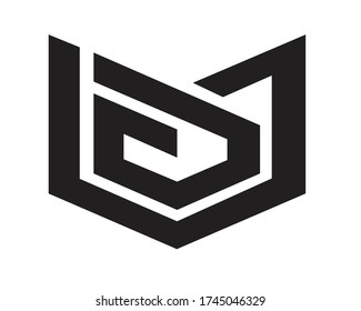u+d and b+d monogram logo designs