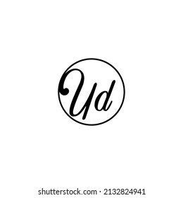 UD circle feminine concept initial logo best for beauty and fashion