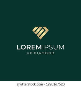 UD diamond logo vector modern simple sophisticated combination designs