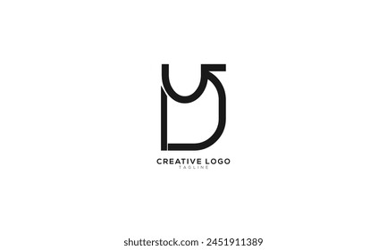 UD DU Abstract initial monogram letter alphabet logo design