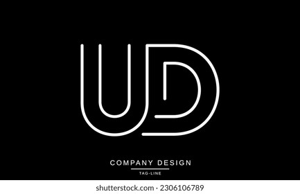 UD, DU, Abstract Letters Logo Monogram