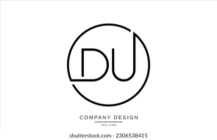 UD, DU, Abstract Letters Logo Monogram