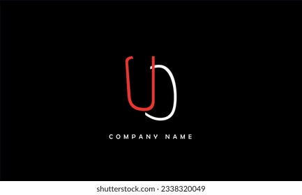 UD, DU Abstract Letters Logo Monogram