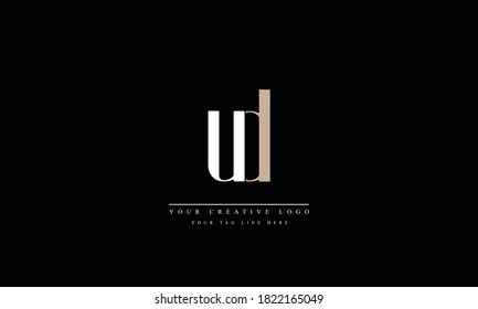 ud du abstract vector logo monogram template