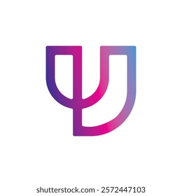 "UD" or "DU" initial logo with lowercase "u" inside  rounded purple-pink design.