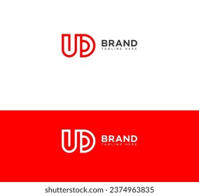 logotipo de marca de letras UD, DU