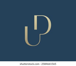 UD or DU letter logo icon design. Classic style luxury initials monogram.