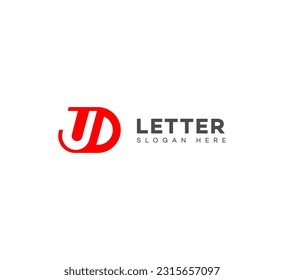 UD, letra DU logotipo de marca moderna