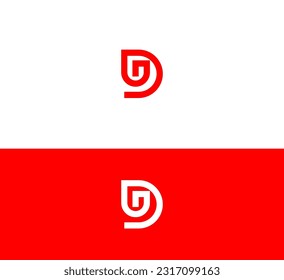 UD, DU letter modern branding logo