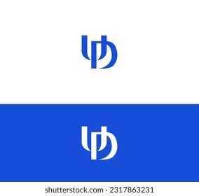 UD, letra DU logotipo de marca moderna