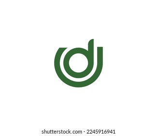 plantilla de vector de diseño de logotipo de DU de UD