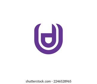 plantilla de vector de diseño de logotipo de DU de UD