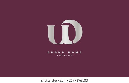 UD, DU, WD, DW, Abstract initial monogram letter alphabet logo design