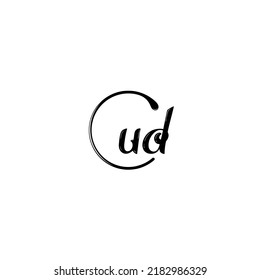 UD fashion initial logo concept in high quality professional design that will print well across any print media